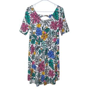 Fresh Produce Sketched Flora Mika Dress White Twist Back XS X-SMALL Summer